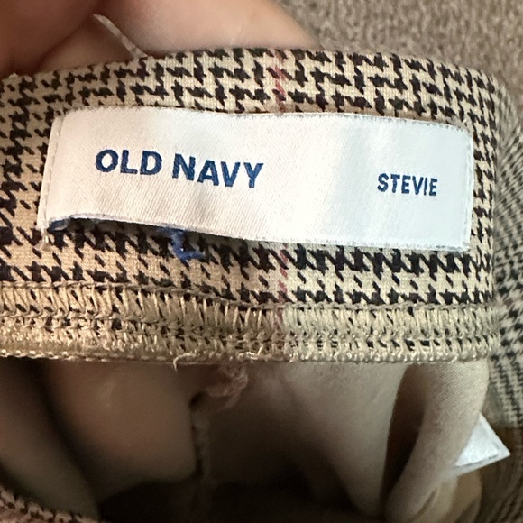 Old Navy Steve Houndstooth Plaid Leggings Black and Tan sid xs - Picture 6 of 7